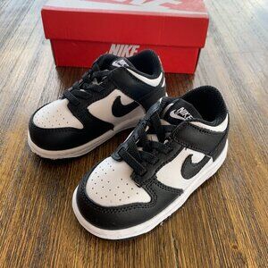 New Nike Dunk Low Panda CW1589-100 Toddler TD Kid's Sneakers